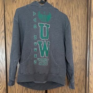 JanSport Charcoal Hoodie with Emerald Accents